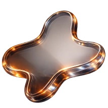 plus shape glass object